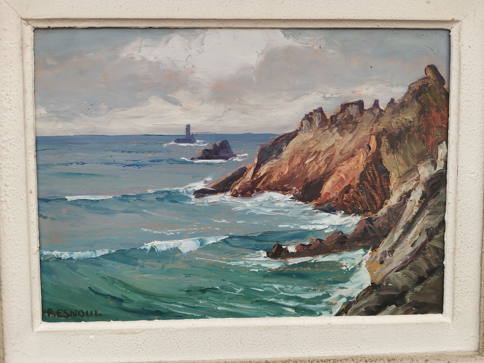 Oil painting of La pointe du Raz by Paul ESNOUL