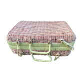 Valisette de rangement osier vintage