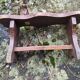 Carved wooden folk art bench