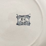 10 assiettes plates en terre de fer « Lamartine » Salins