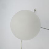 Vintage metal and opaline tripod lamp