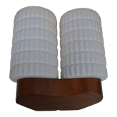Applique double  scandinave Philips opaline teck