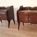 1950s Rosewood Nightstands, Mid Century Designer Nightstand
