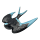 Vintage swallow in two-tone black and blue enameled ceramic