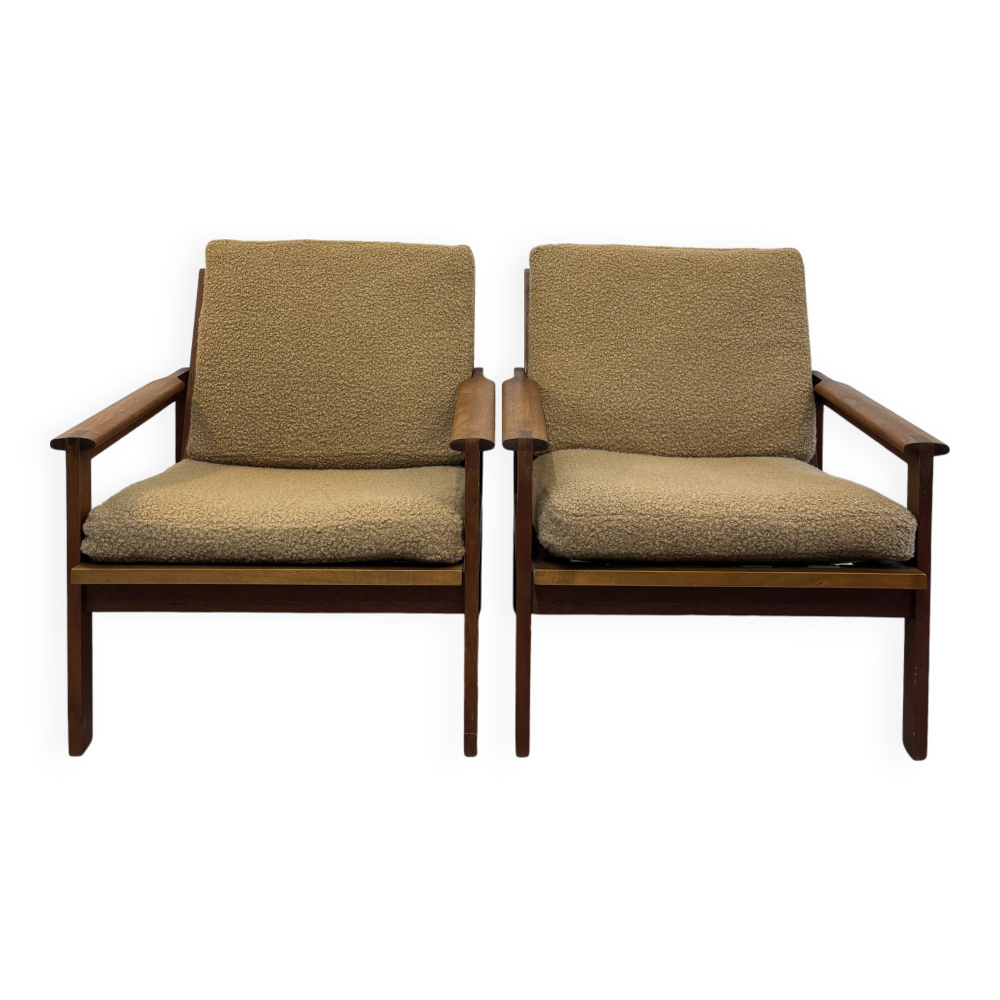 Pair of Capella teak armchairs by Illum Wikkelso
