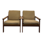 Pair of teak armchairs Capella by Illum Wikkelso