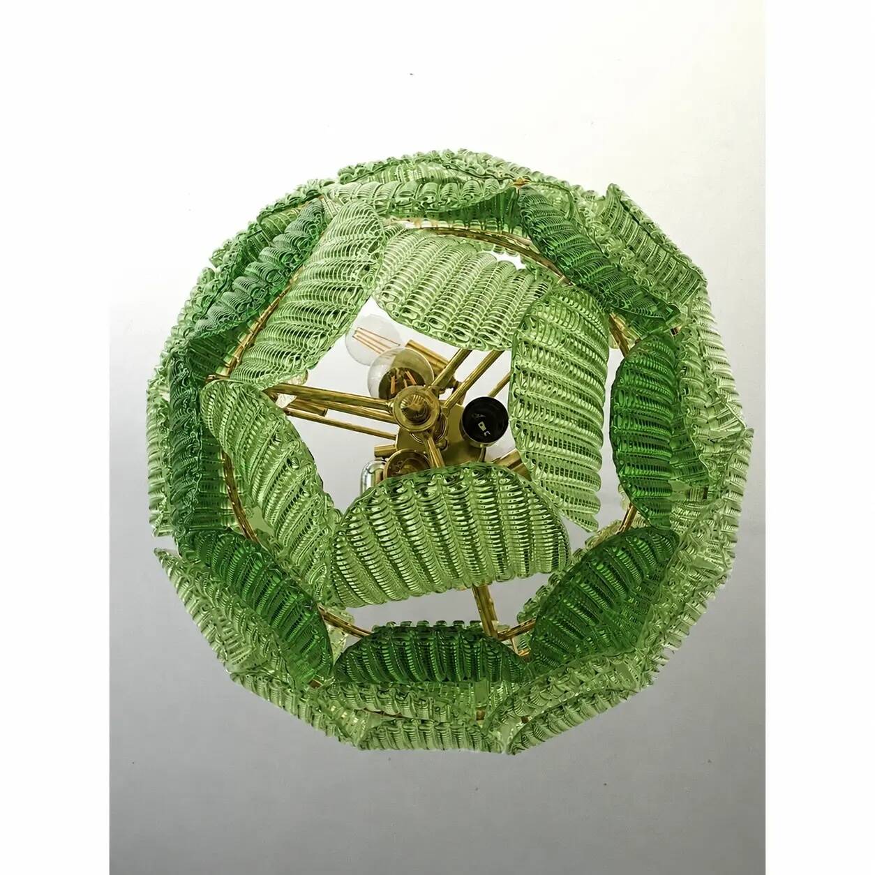 Luxury Multi Green Petals Murano Glass Chandelier – Contemporary Simoeng De