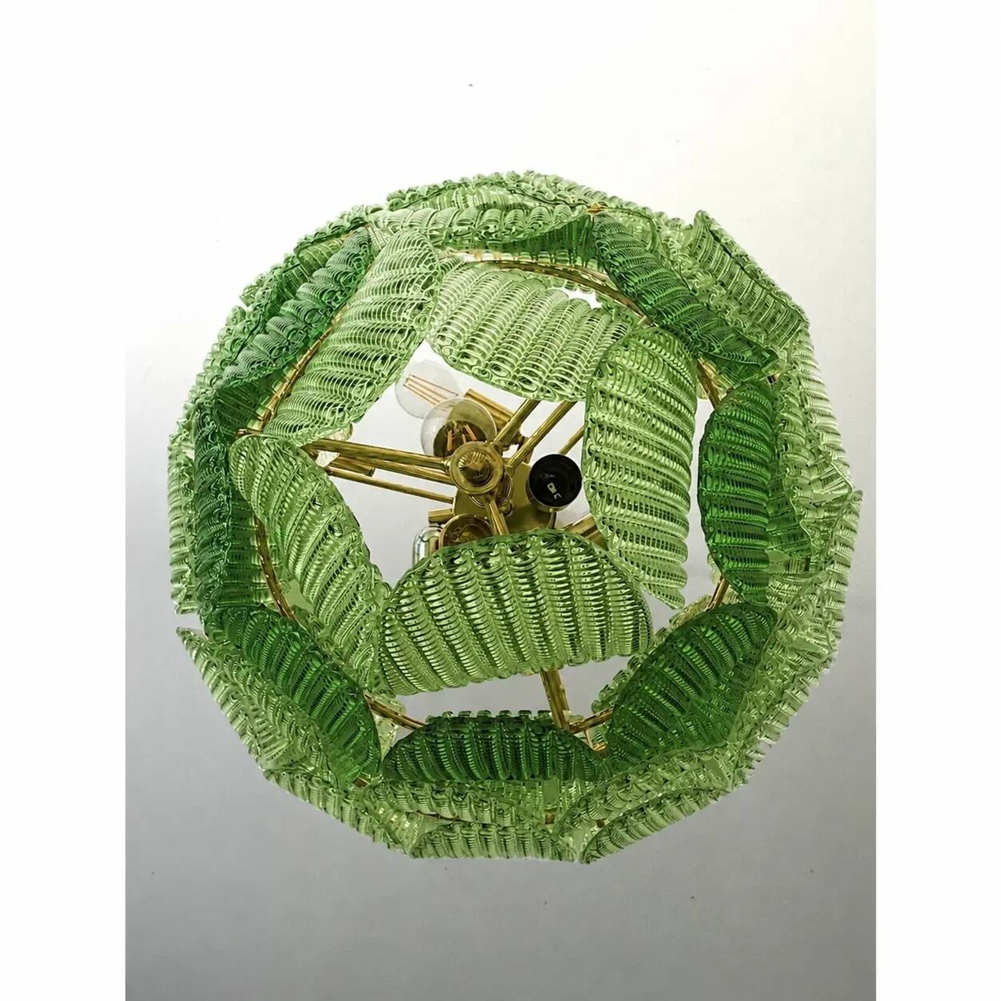 Luxury Multi Green Petals Murano Glass Chandelier – Contemporary Simoeng De