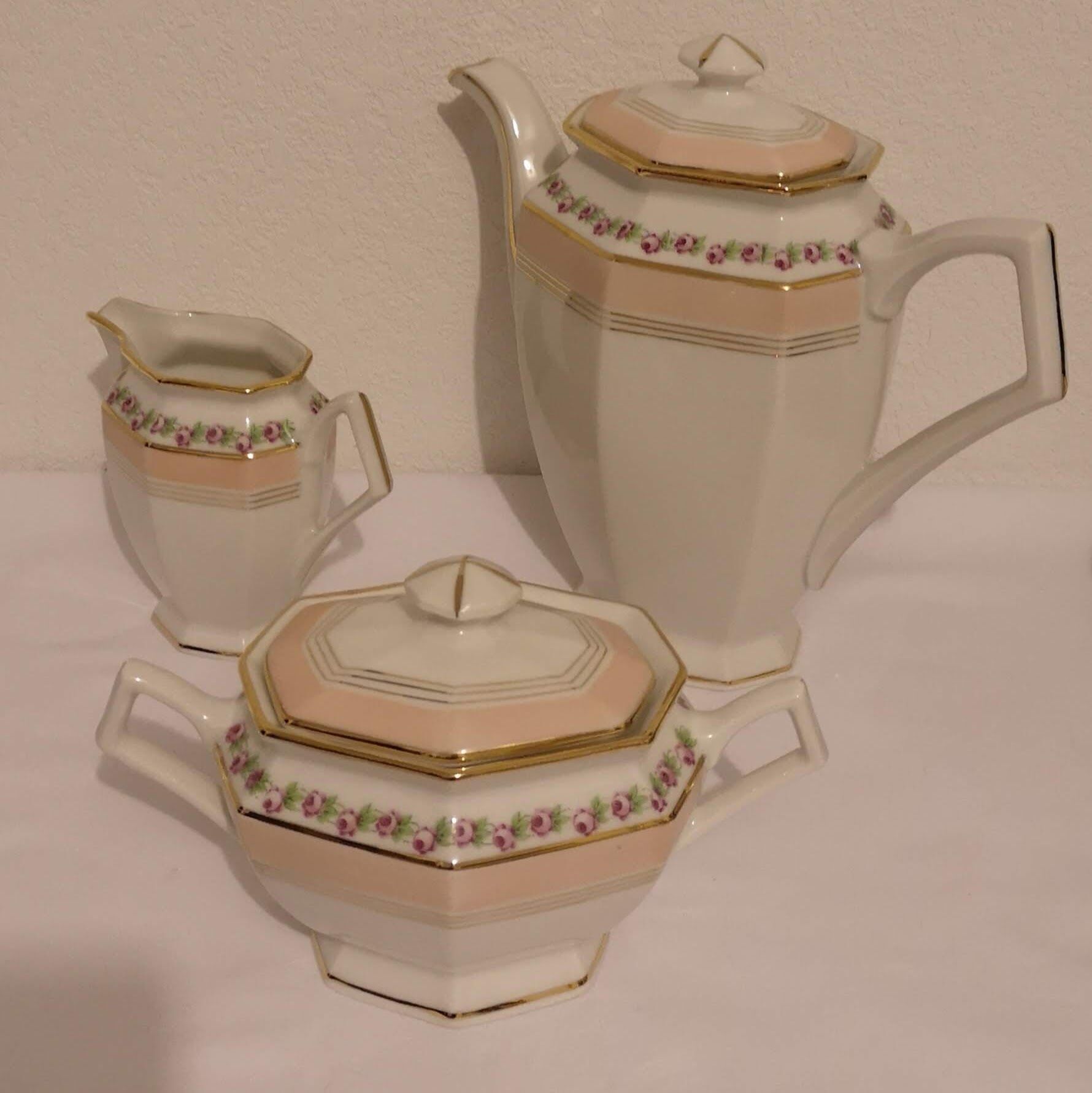 Porcelain tea or coffee service from Berry Lourioux & Foecy