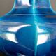 Important Porcelain Lamp with Blue Crackle Enamel, France, Circa 1940