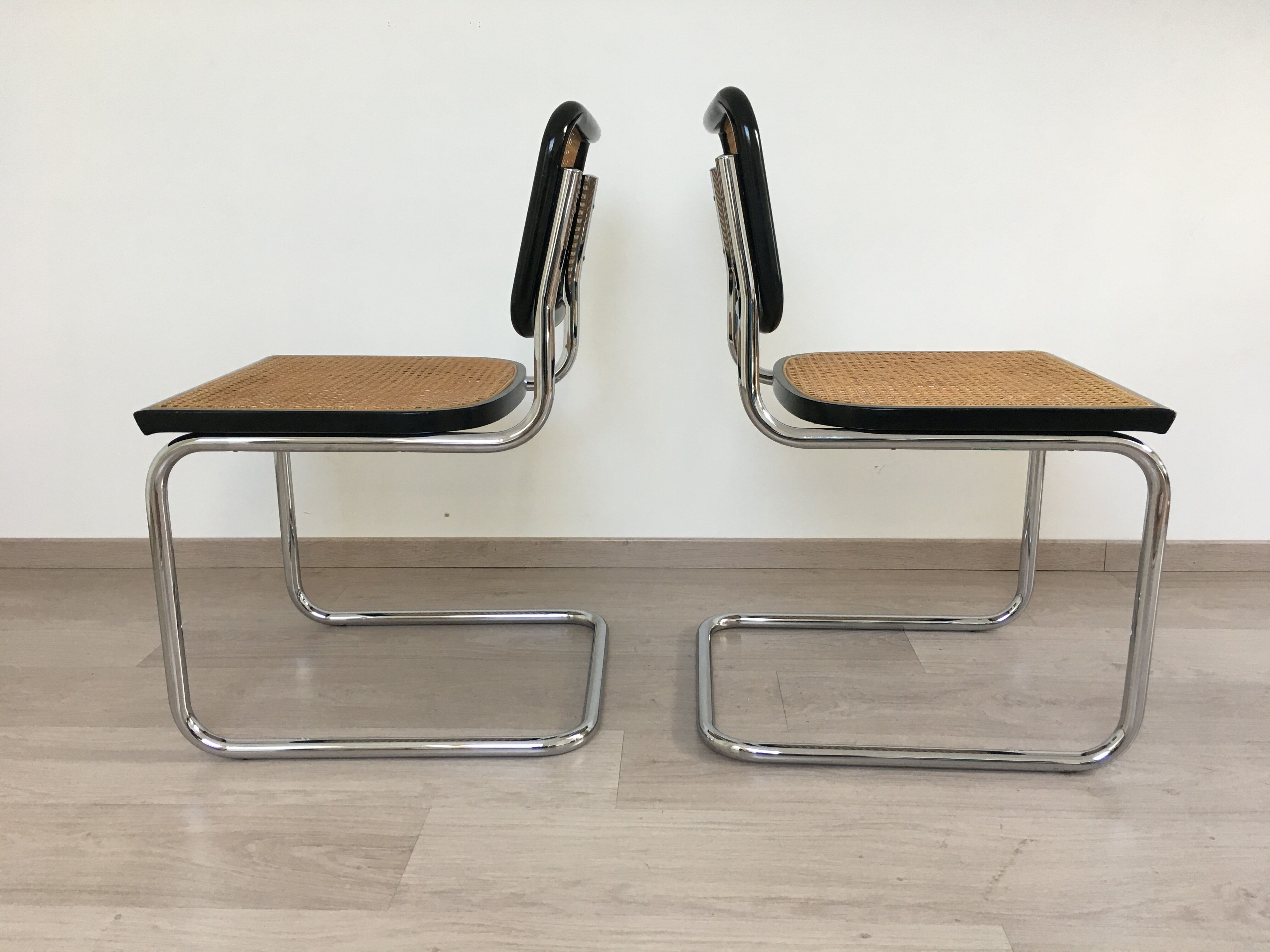 Pair Chairs Cesca B32 Marcel Breuer Cidue 70s