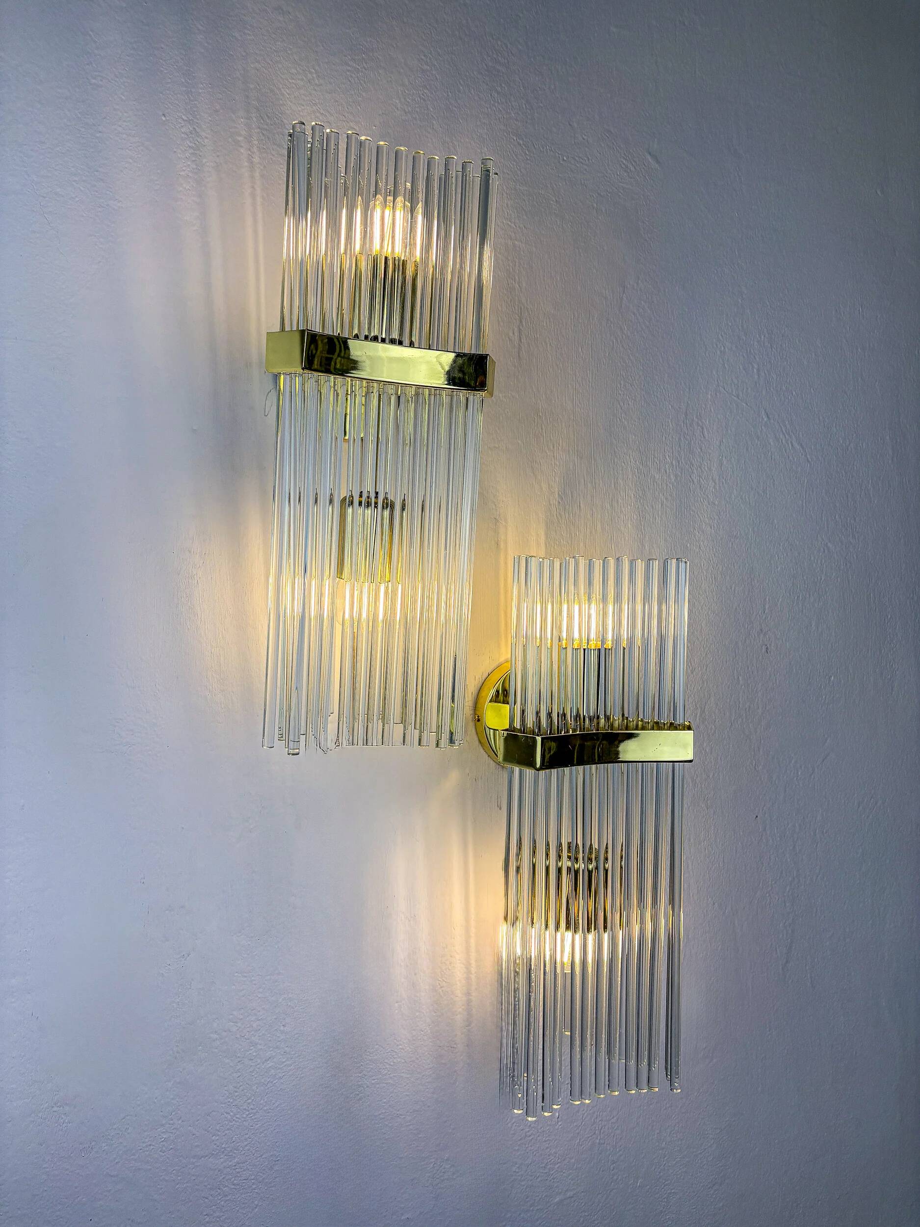 Pair of wall lights from Sciolari for Lightolier, Italy, circa 1970s