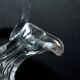 Carafe can liqueur / oil ewer in cut Bohemian crystal H18cm