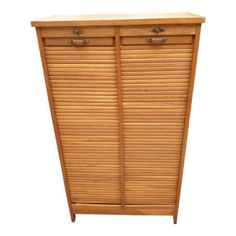 Double curtain filing cabinet circa 1950