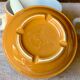 3 large vintage Sarreguemines chocolate cups
