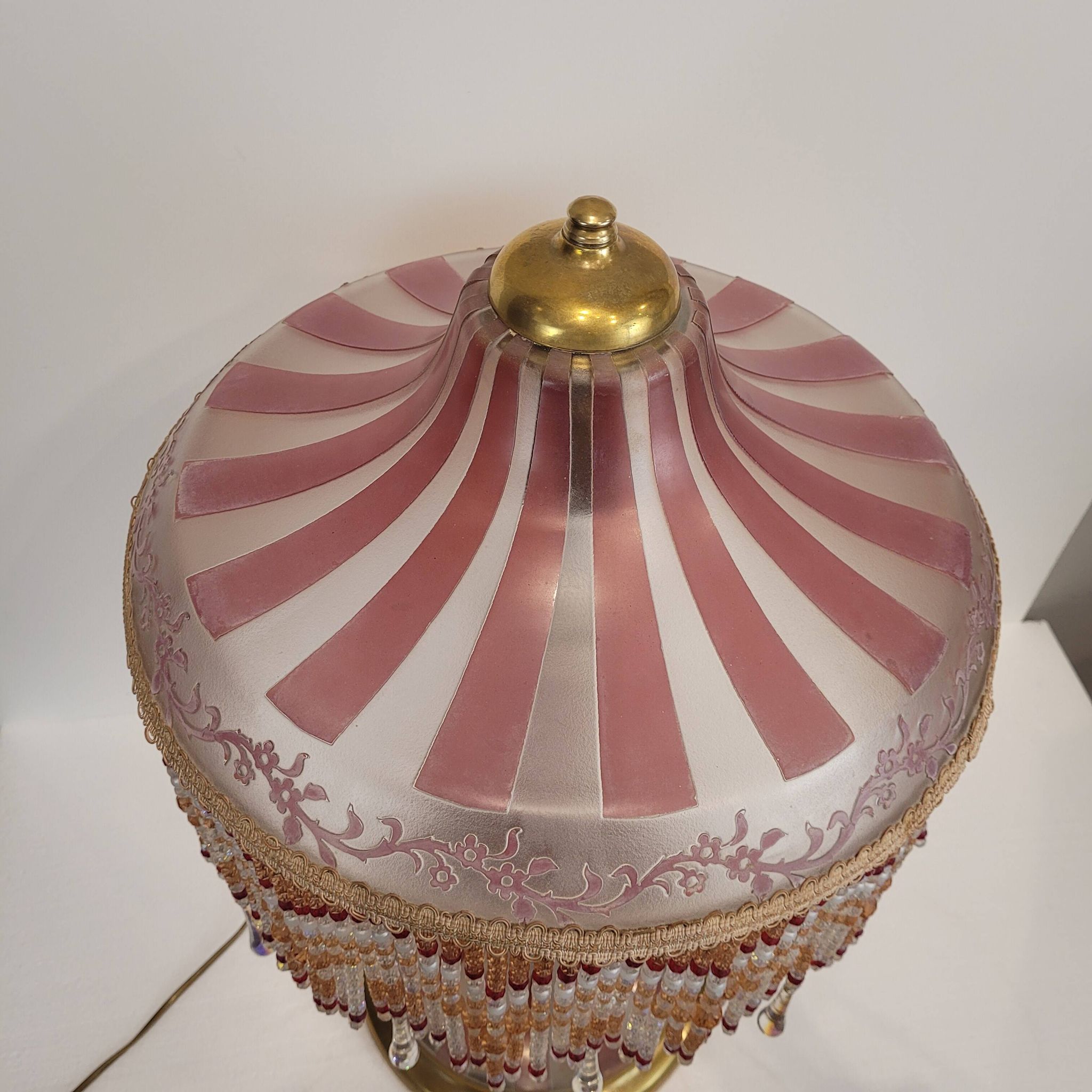 Table lamp, firmed Suberville, Art Nouveau, double glass, s. xx