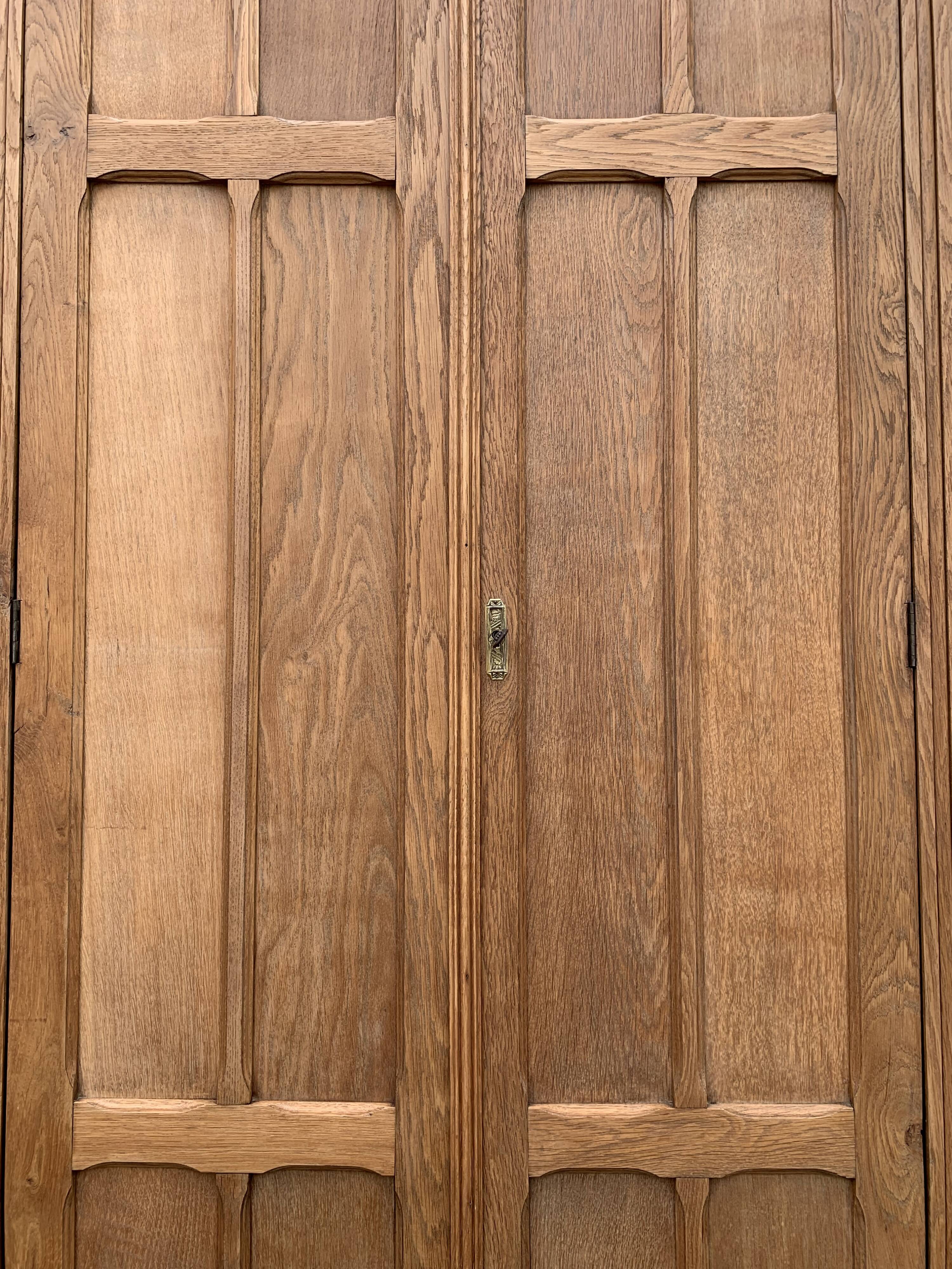 Parisian wardrobe paneled 1930 raw wood