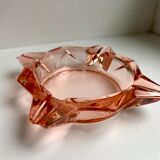 Pink glass ashtray 70s