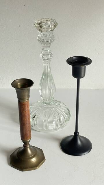 Chic Vintage Bougeoirs Trio