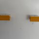Pair of yellow metal wall lights from the mid-century by N Leuchten, 1960s, Germany.