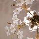 Vintage Murano Glass Chandelier White Flowers, 1970