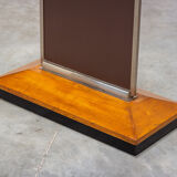 Art deco rectangular mirror in walnut wood 1930 176x80cm