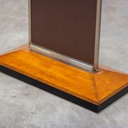Miroir rectangulaire art deco en bois de noyer 1930 176x80cm
