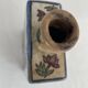 Persian bottle, antique vase with polychrome flower decoration, Kagjar style, antique ceramic
