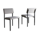White boucle black metal chairs | Kembo | Netherlands | 1960s