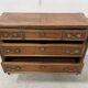Louis XVI style mahogany commode with a grey veined marble top, 19th century