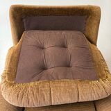 Old vintage 60s fabric lounge chair