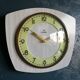 Vintage formica clock phosphorescent silent wall clock "Romatic gray wood"