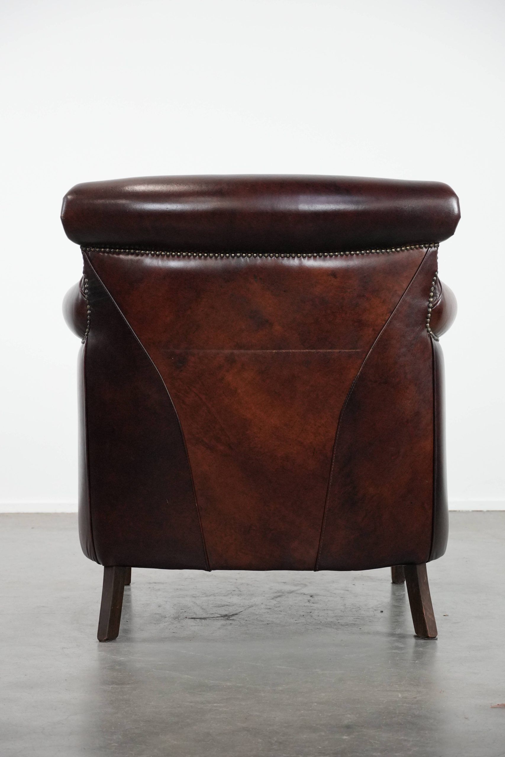 Characterful and comfortable cowhide leather armchair