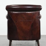 Characterful and comfortable cowhide leather armchair