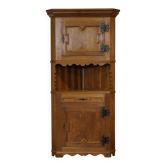 Vintage 1960s Corner Cabinet in Solid Oak style of Kjærnulf, Danish Modern