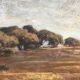 Painting pastel "landscape" by Joseph Victor Communal (1876-1962)