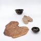 Set of decorative ceramics - "Fond d'Atelier" - N.Lebrun - Belgium 1970s