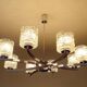 Large Vintage Architectonic  Chrome Glass Pendant Light