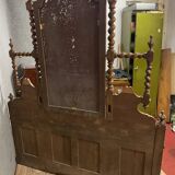 Renaissance style oak castle coat rack circa 1850