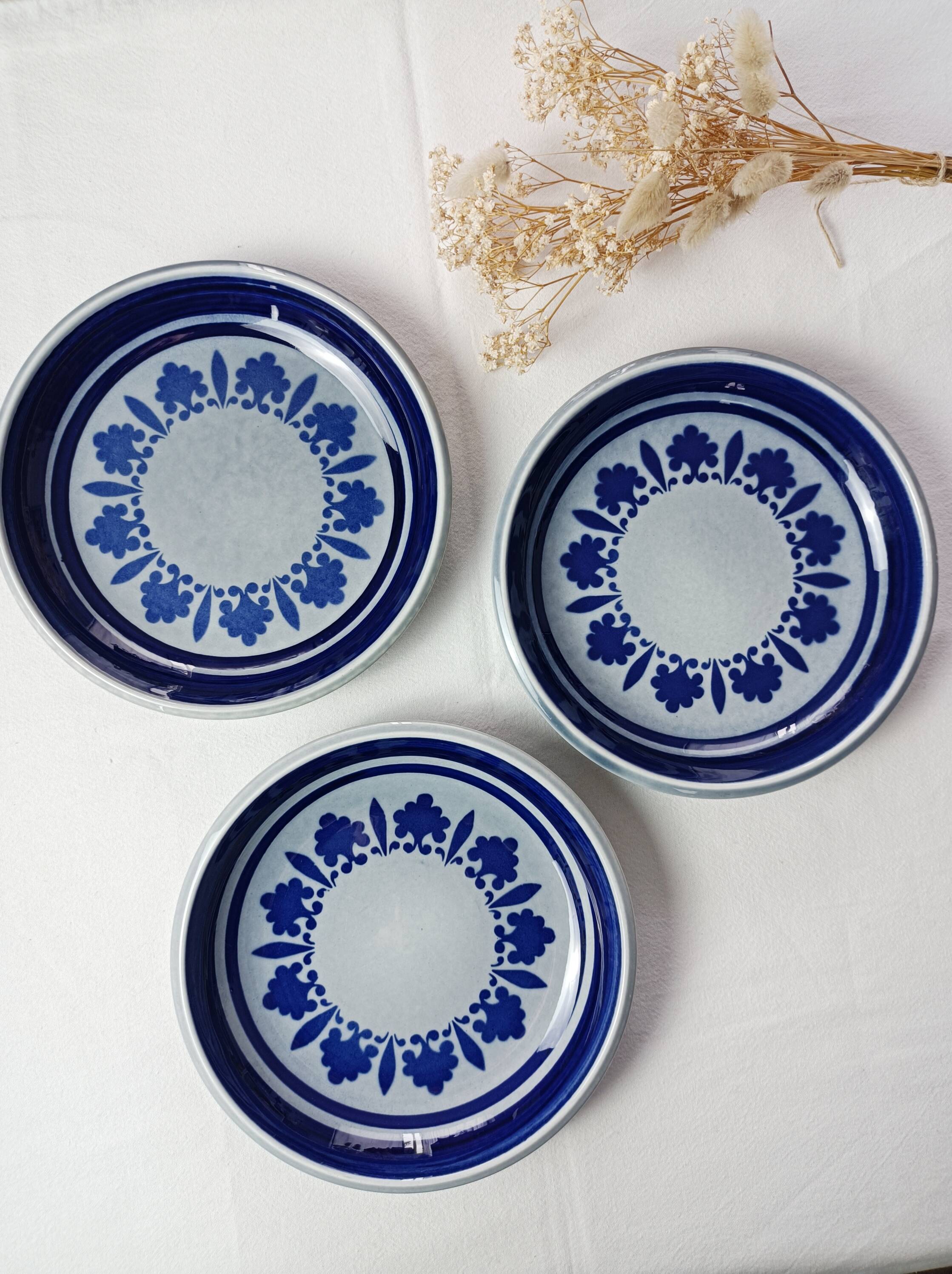 Set of 3 Boch Baltic soup plates