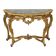 French Louis XV Style Console Gold Leaf Gilded Wood and Marble
