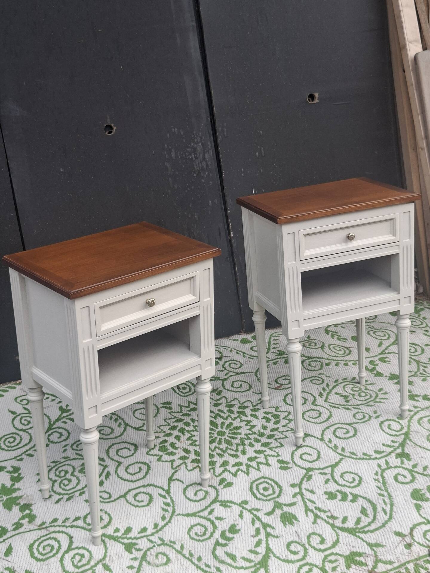 Pair of Louis XVI bedside tables
