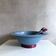 Alessi Euclid salad bowl with cutlery by Michael Graves, 90's