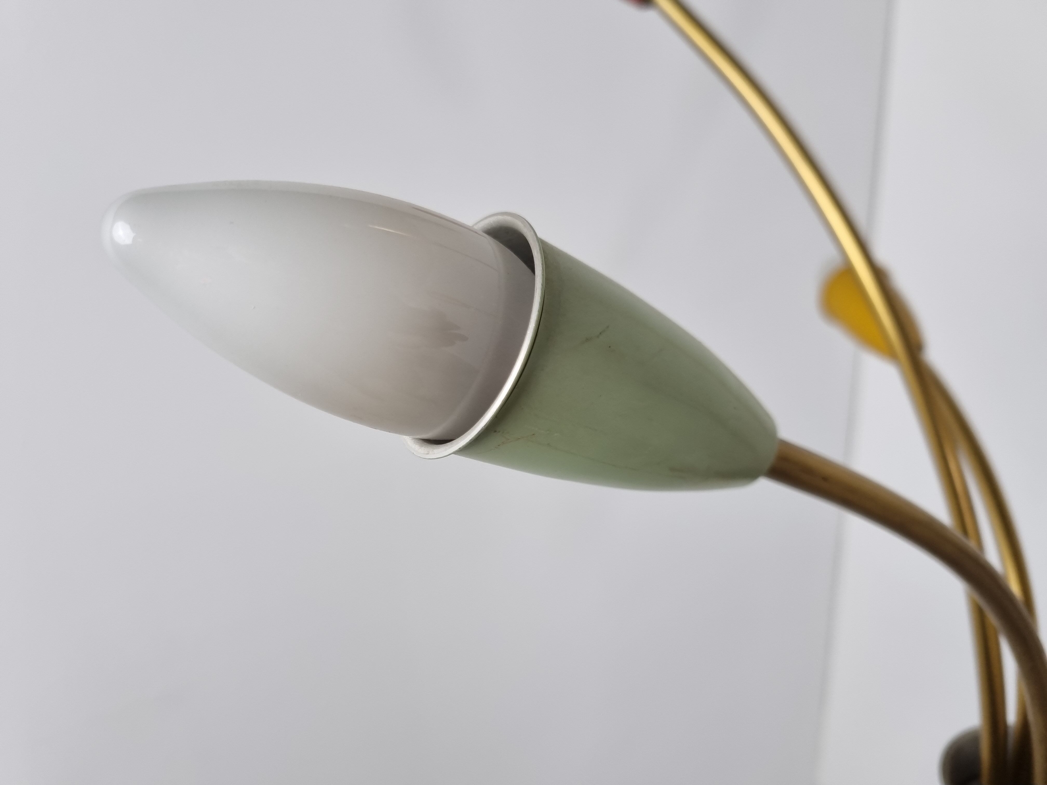 Mid century brass italian chandelier, 1960s