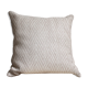 Coussin carré double face rafia/lin