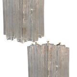 Murano Glass Tronchi Sconces Set of 8 1970’s