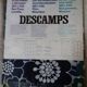Tablecloth and napkins with blue and green flowers from the 70s Vintage brand DESCAMPS