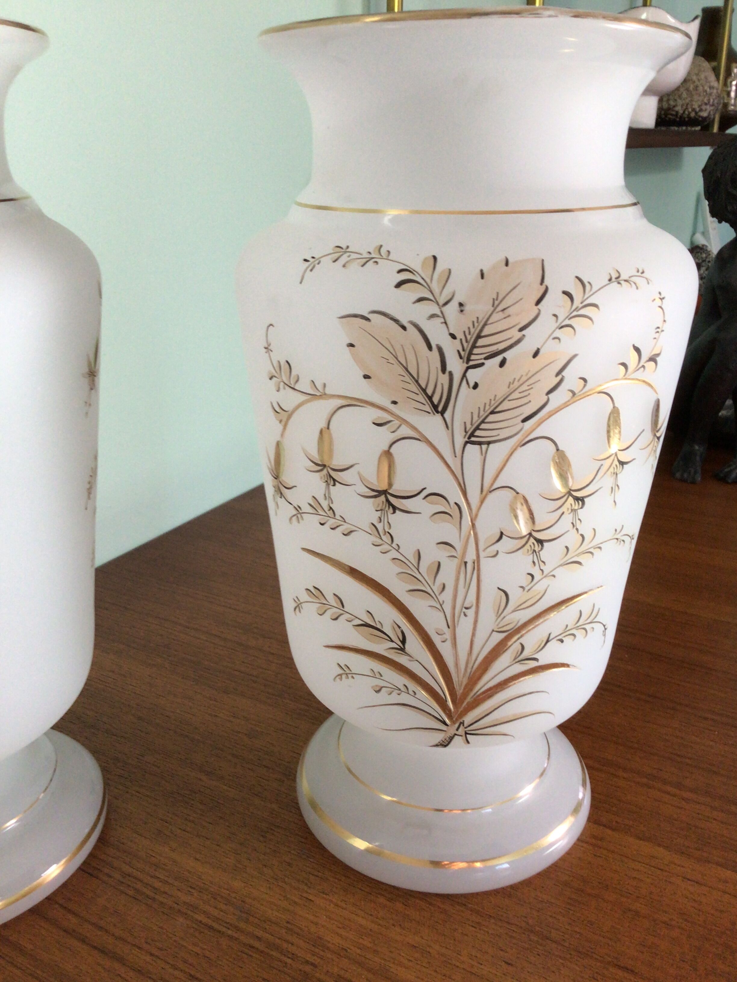 Pair of opaline vases