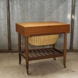 Teak sewing table by Ejvind A. Johansson