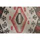 1970s Turkish Oushak Handmade Wool Cotton Red Kilim Runner Rug 130x400
